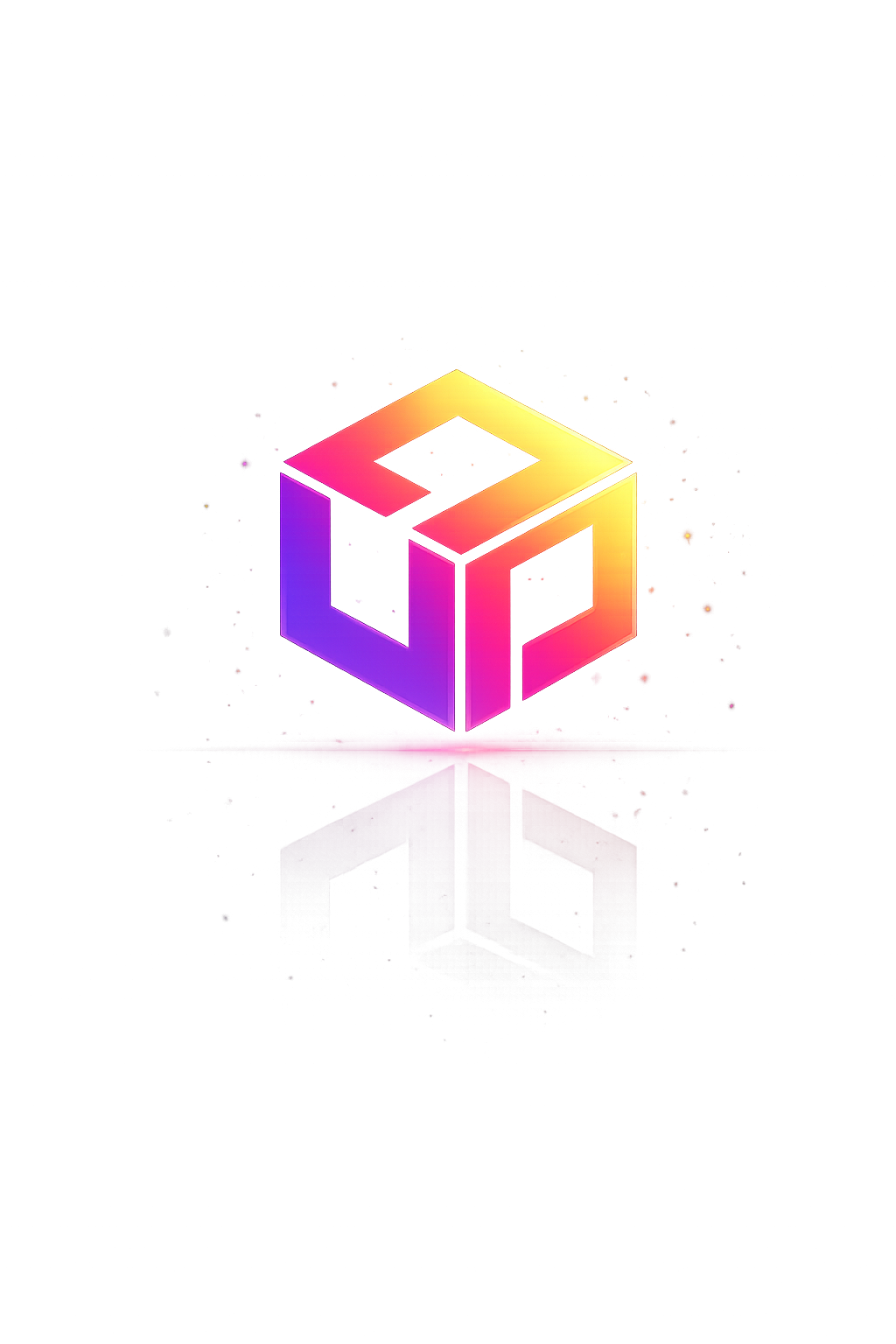 Pixalbotics — gradient cube brand mark